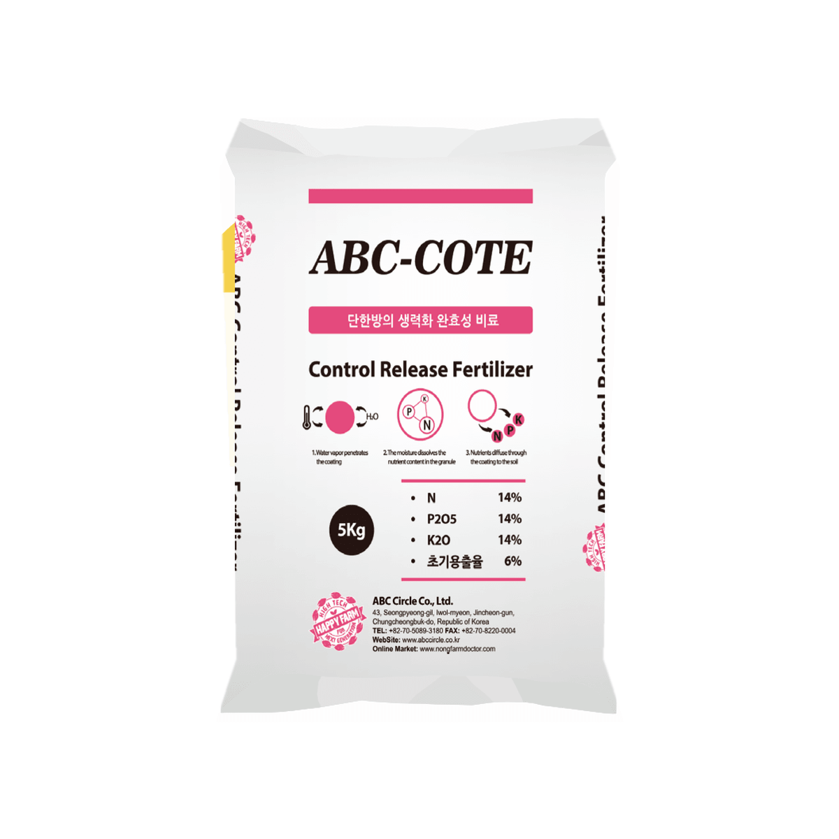 ABC-COTE 완효성 지속형 코팅 비료 제품 패키지